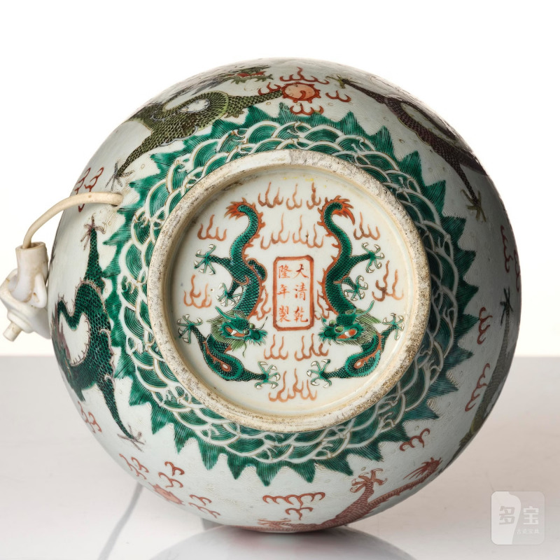 An enamelled 'nine dragon' vase, - 图8